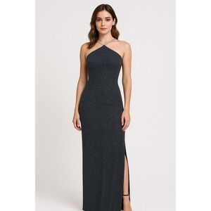 VTG 90s Dave & Johnny Maxi Dress Glitter   Rhinestone Straps 5/6 Formal Evening